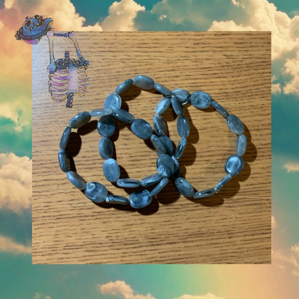 💀Grey Stone Bracelets